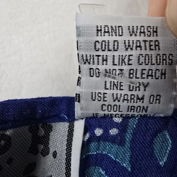 MPH Vintage Boho Hippie Dress Women's Size Large Blue Floral Long - Picture 6 of 8